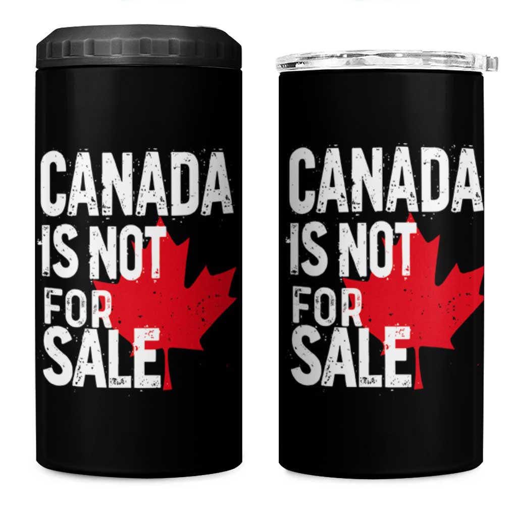 Canada Is Not For Sale 4 in 1 Can Cooler Tumbler Distressed Vintage Canadian Maple Leaf