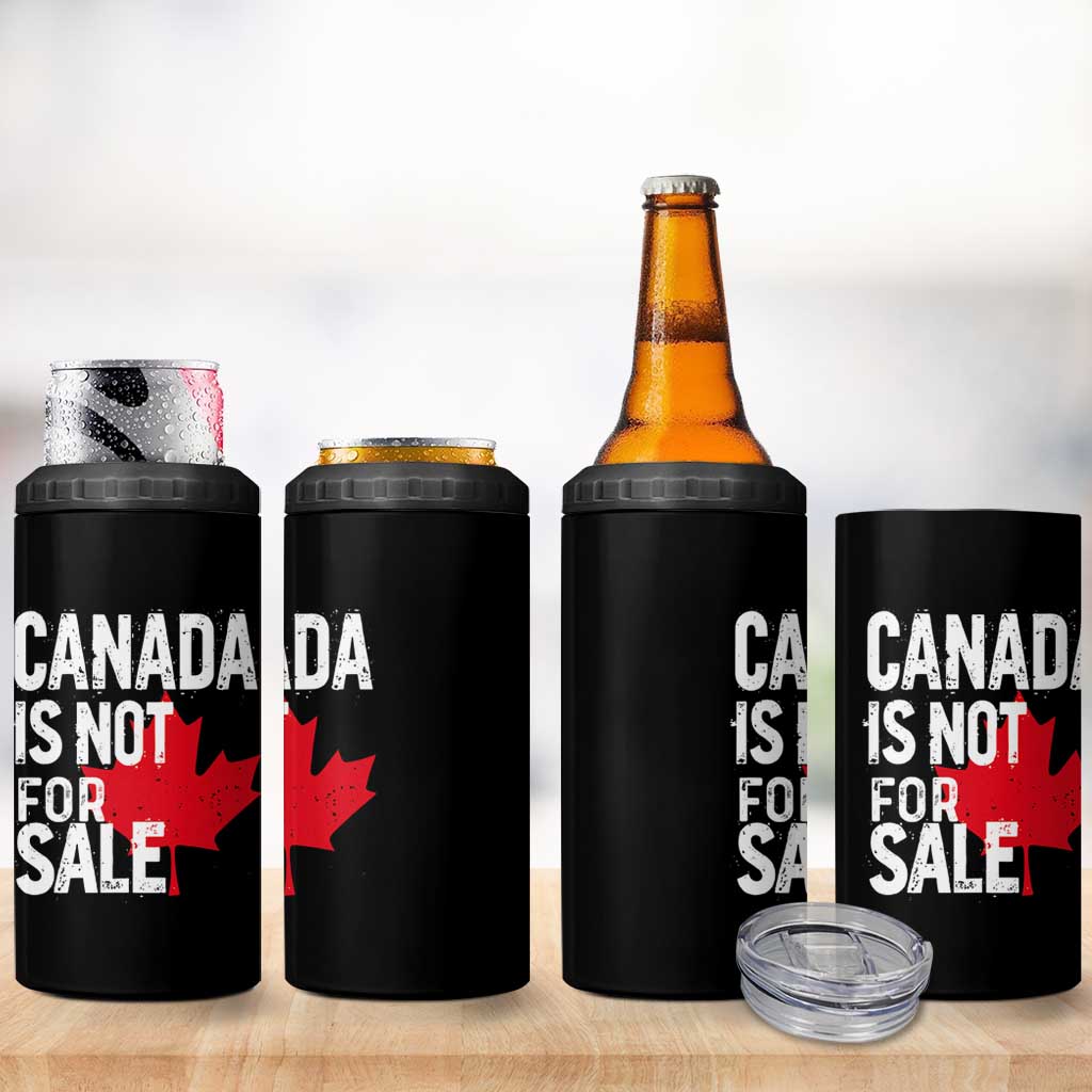 Canada Is Not For Sale 4 in 1 Can Cooler Tumbler Distressed Vintage Canadian Maple Leaf