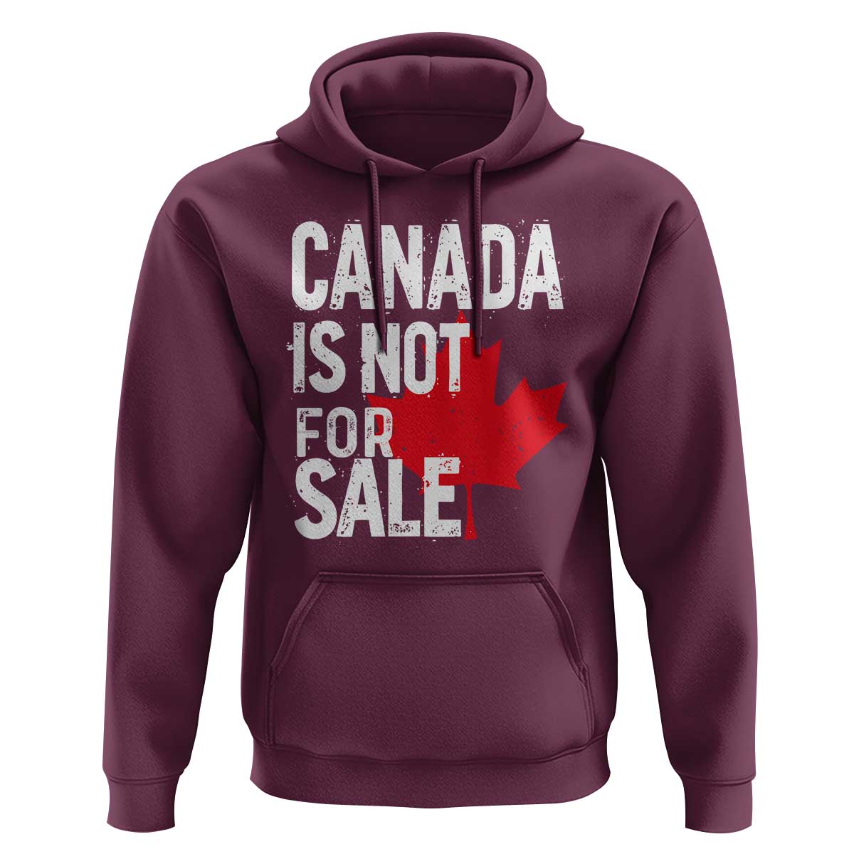 Canada Is Not For Sale Hoodie Distressed Vintage Canadian Maple Leaf