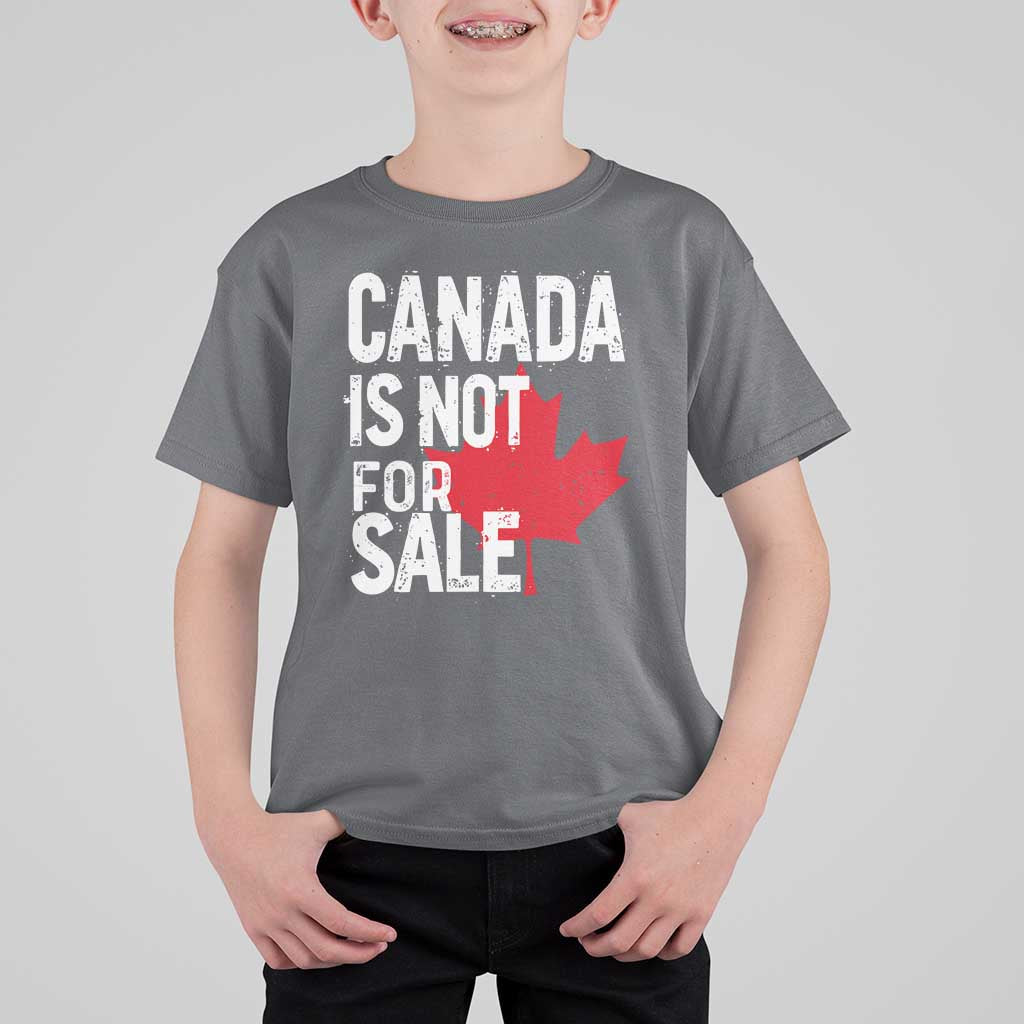 Canada Is Not For Sale T Shirt For Kid Distressed Vintage Canadian Maple Leaf