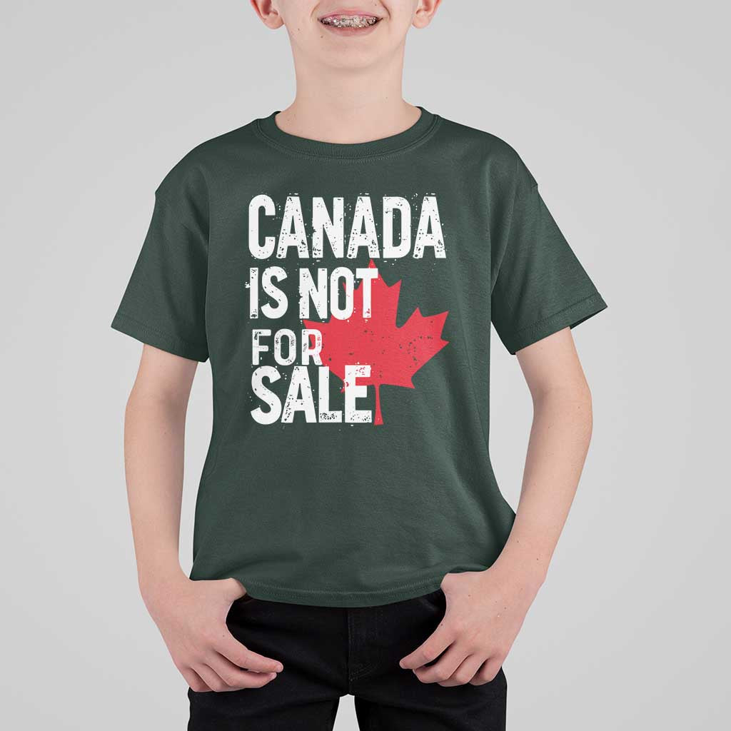Canada Is Not For Sale T Shirt For Kid Distressed Vintage Canadian Maple Leaf