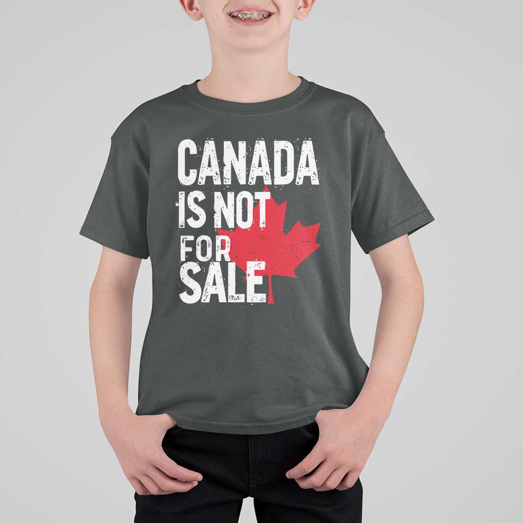 Canada Is Not For Sale T Shirt For Kid Distressed Vintage Canadian Maple Leaf