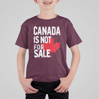 Canada Is Not For Sale T Shirt For Kid Distressed Vintage Canadian Maple Leaf