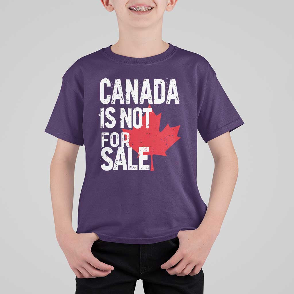 Canada Is Not For Sale T Shirt For Kid Distressed Vintage Canadian Maple Leaf