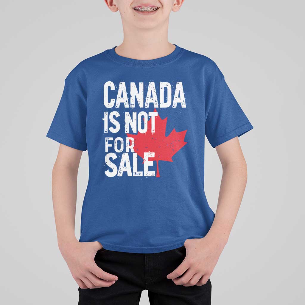 Canada Is Not For Sale T Shirt For Kid Distressed Vintage Canadian Maple Leaf