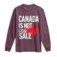 Canada Is Not For Sale Long Sleeve Shirt Distressed Vintage Canadian Maple Leaf