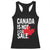 Canada Is Not For Sale Racerback Tank Top Distressed Vintage Canadian Maple Leaf