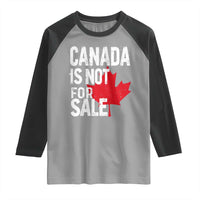 Canada Is Not For Sale Raglan Shirt Distressed Vintage Canadian Maple Leaf