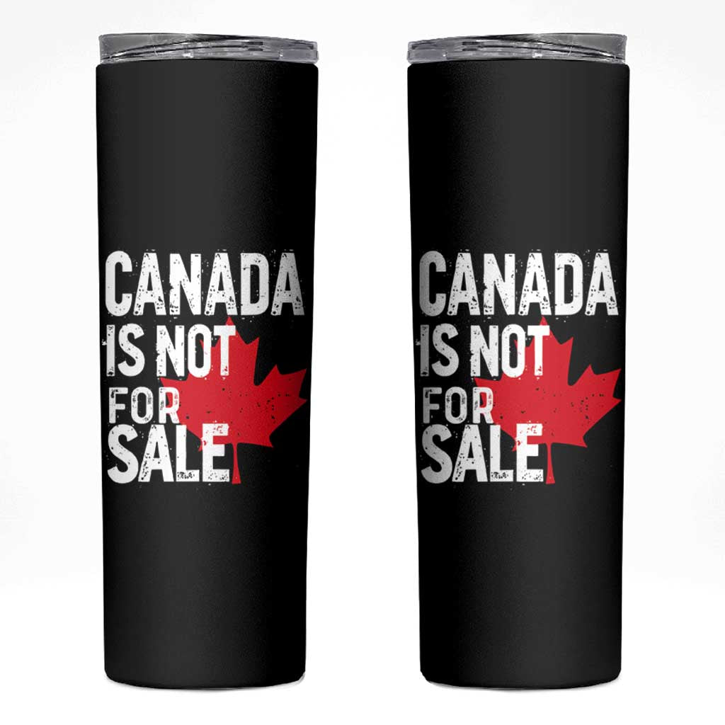 Canada Is Not For Sale Skinny Tumbler Distressed Vintage Canadian Maple Leaf