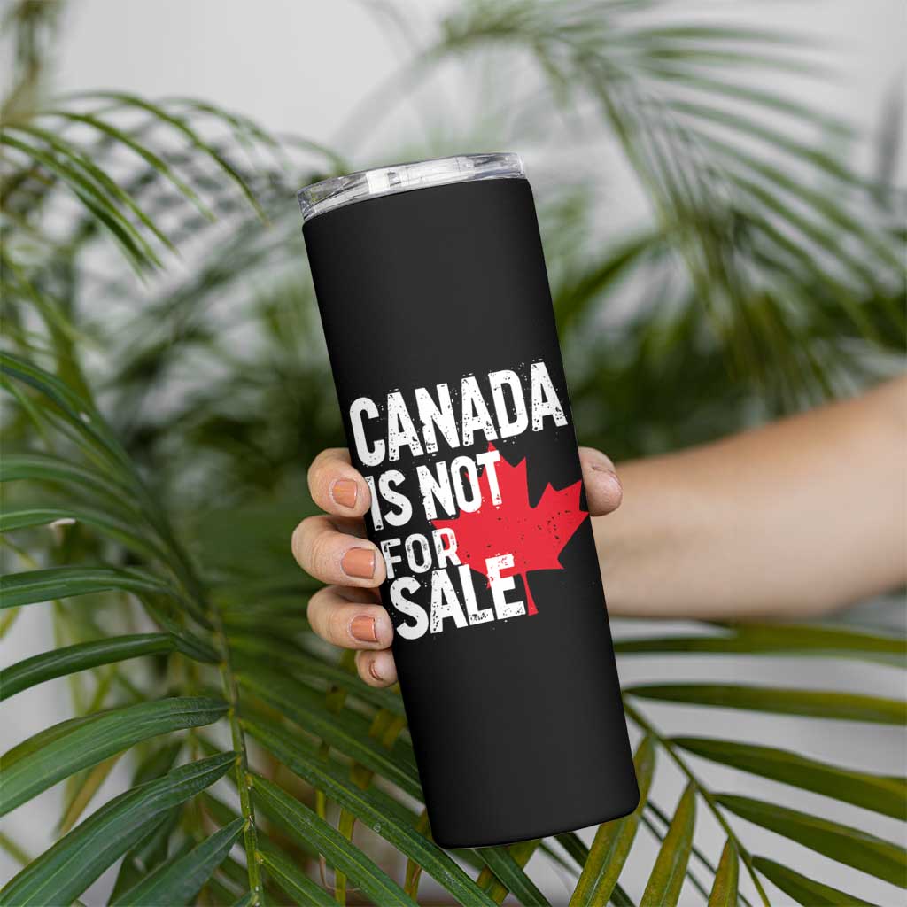 Canada Is Not For Sale Skinny Tumbler Distressed Vintage Canadian Maple Leaf