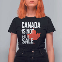Canada Is Not For Sale T Shirt For Women Distressed Vintage Canadian Maple Leaf