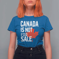 Canada Is Not For Sale T Shirt For Women Distressed Vintage Canadian Maple Leaf