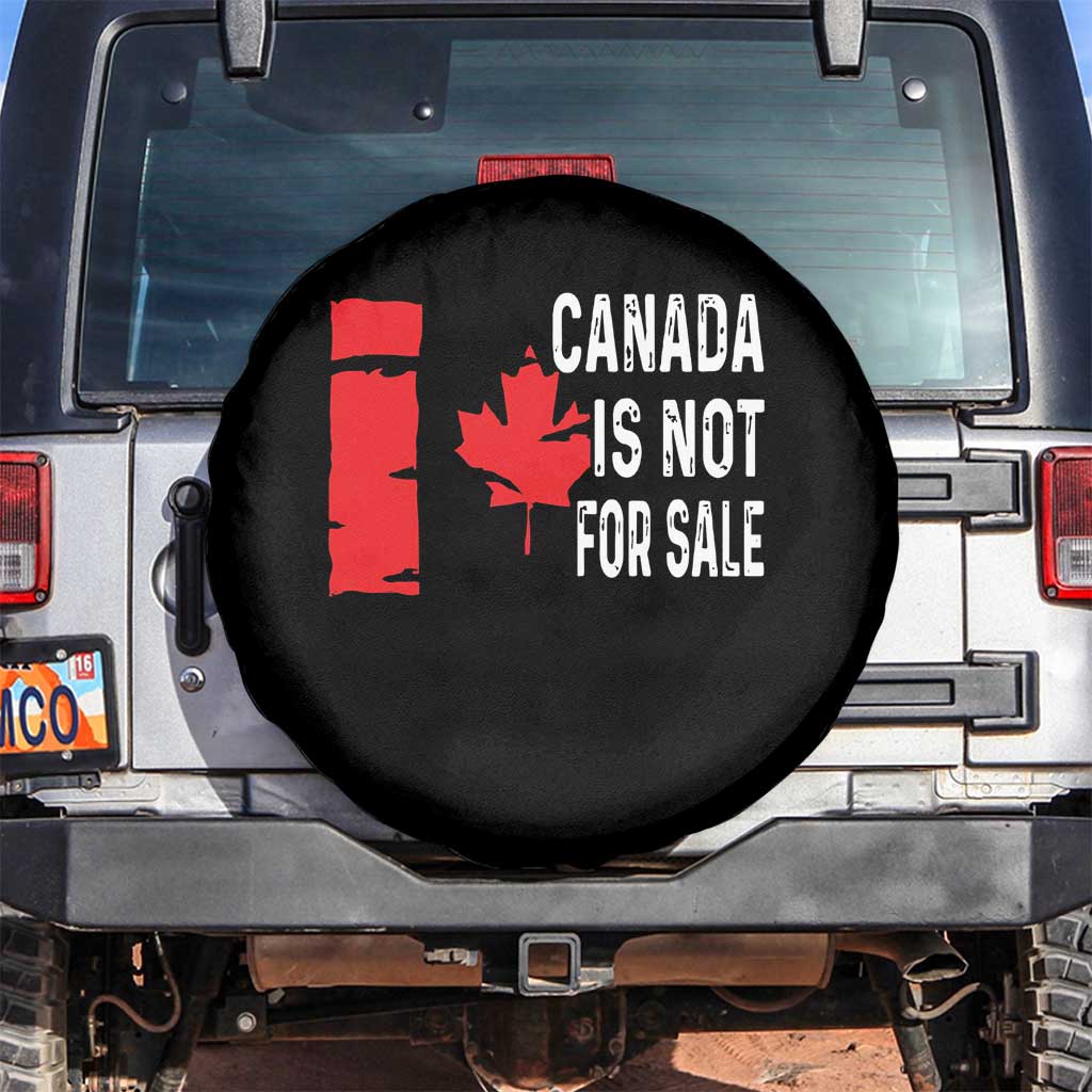 Canada Is Not For Sale Spare Tire Cover Maple Leaf Candadian Flag Distressed