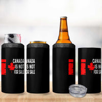 Canada Is Not For Sale 4 in 1 Can Cooler Tumbler Maple Leaf Candadian Flag Distressed