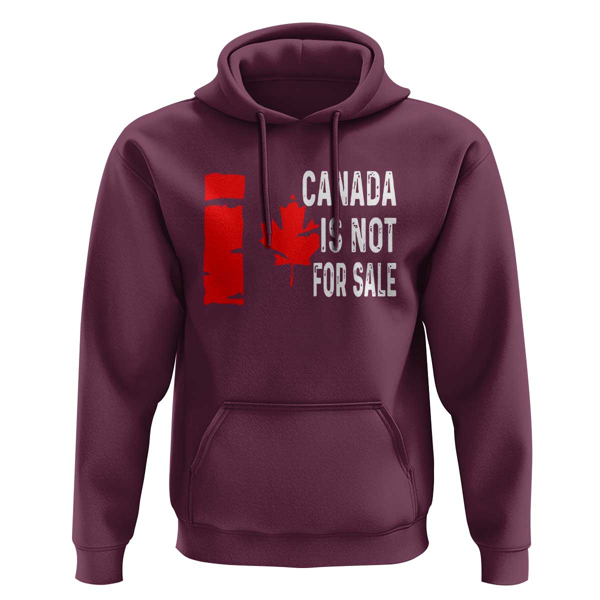 Canada Is Not For Sale Hoodie Maple Leaf Candadian Flag Distressed
