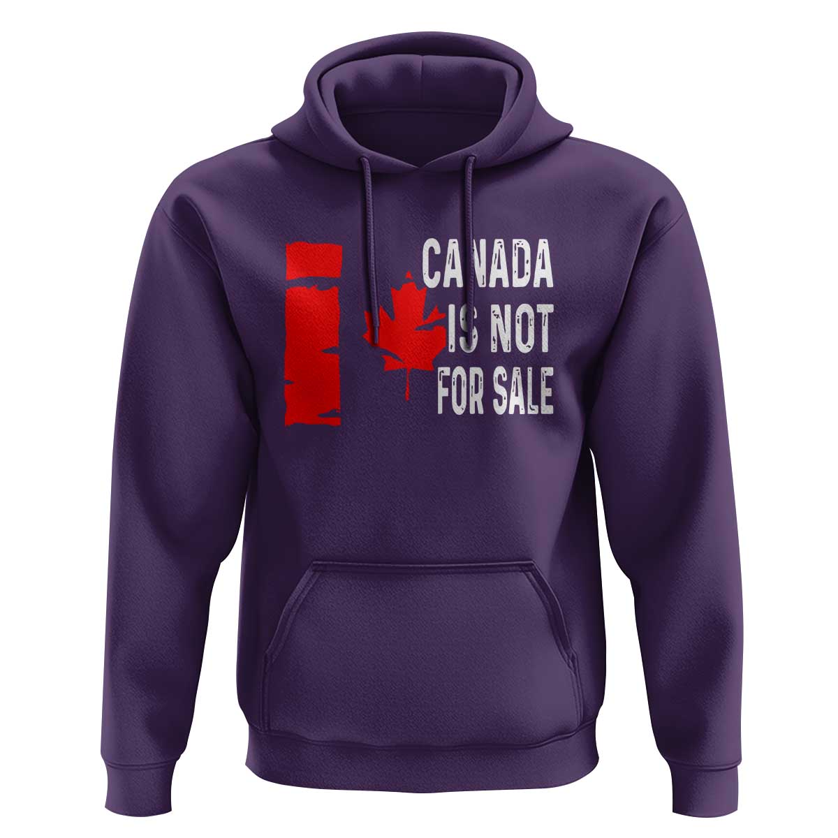 Canada Is Not For Sale Hoodie Maple Leaf Candadian Flag Distressed