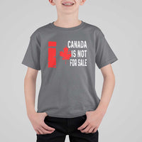 Canada Is Not For Sale T Shirt For Kid Maple Leaf Candadian Flag Distressed