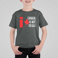 Canada Is Not For Sale T Shirt For Kid Maple Leaf Candadian Flag Distressed