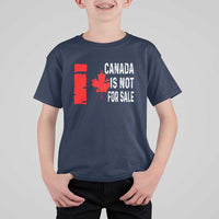 Canada Is Not For Sale T Shirt For Kid Maple Leaf Candadian Flag Distressed