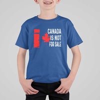 Canada Is Not For Sale T Shirt For Kid Maple Leaf Candadian Flag Distressed