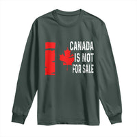 Canada Is Not For Sale Long Sleeve Shirt Maple Leaf Candadian Flag Distressed