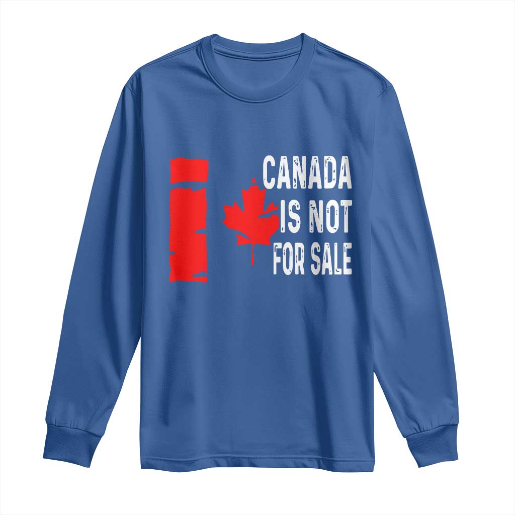 Canada Is Not For Sale Long Sleeve Shirt Maple Leaf Candadian Flag Distressed