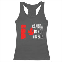 Canada Is Not For Sale Racerback Tank Top Maple Leaf Candadian Flag Distressed