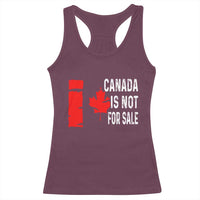 Canada Is Not For Sale Racerback Tank Top Maple Leaf Candadian Flag Distressed