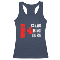 Canada Is Not For Sale Racerback Tank Top Maple Leaf Candadian Flag Distressed