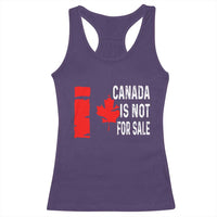 Canada Is Not For Sale Racerback Tank Top Maple Leaf Candadian Flag Distressed