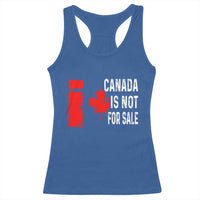Canada Is Not For Sale Racerback Tank Top Maple Leaf Candadian Flag Distressed