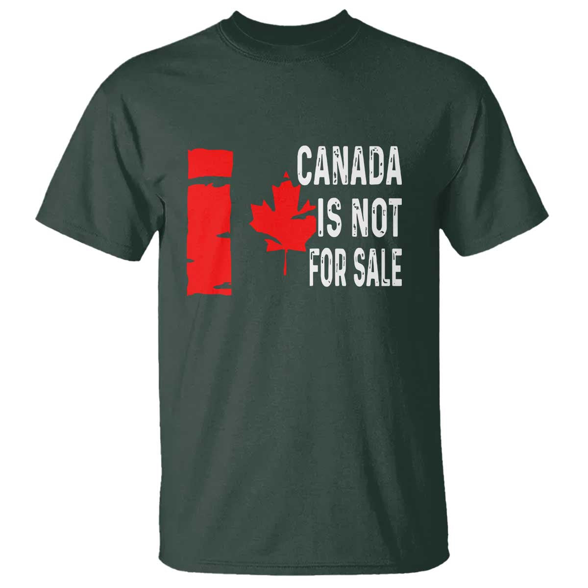 Canada Is Not For Sale T Shirt Maple Leaf Candadian Flag Distressed