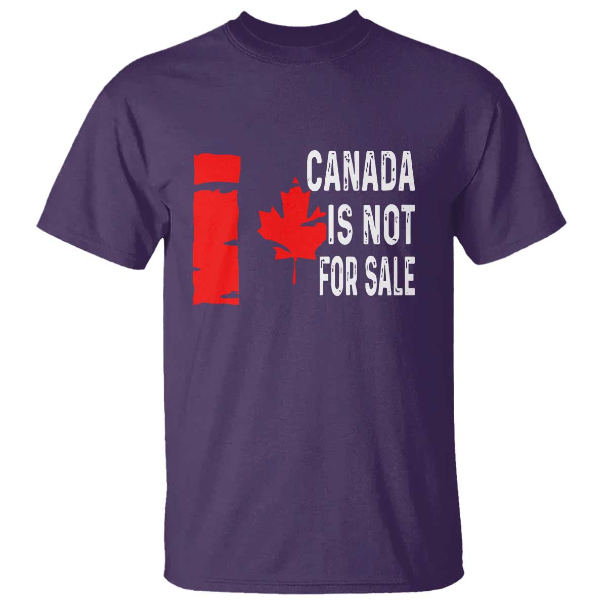 Canada Is Not For Sale T Shirt Maple Leaf Candadian Flag Distressed