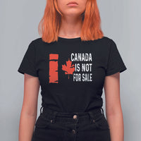 Canada Is Not For Sale T Shirt For Women Maple Leaf Candadian Flag Distressed