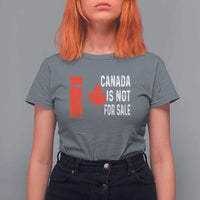 Canada Is Not For Sale T Shirt For Women Maple Leaf Candadian Flag Distressed