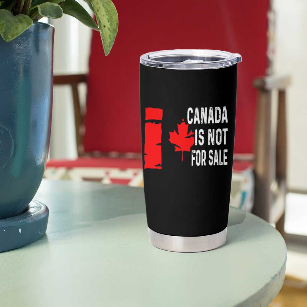 Canada Is Not For Sale Tumbler Cup Maple Leaf Candadian Flag Distressed