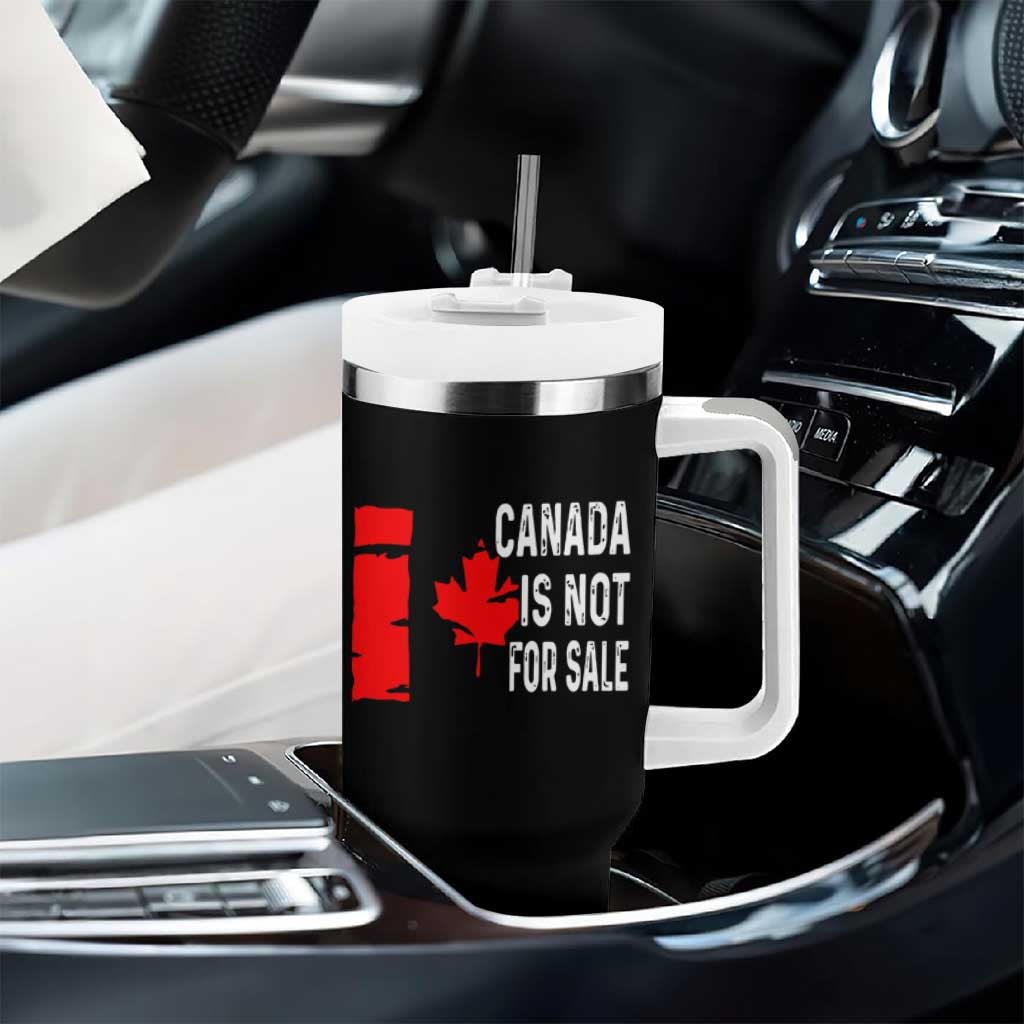 Canada Is Not For Sale Tumbler With Handle Maple Leaf Candadian Flag Distressed