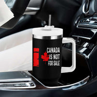 Canada Is Not For Sale Tumbler With Handle Maple Leaf Candadian Flag Distressed