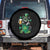 Funny St.Patrick's Day Raccoon Spare Tire Cover Patrick Drinking Irish