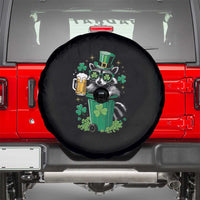 Funny St.Patrick's Day Raccoon Spare Tire Cover Patrick Drinking Irish