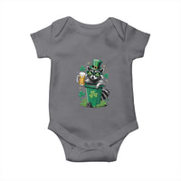 Funny St.Patrick's Day Raccoon Baby Onesie Patrick Drinking Irish