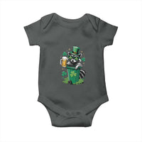 Funny St.Patrick's Day Raccoon Baby Onesie Patrick Drinking Irish