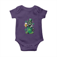Funny St.Patrick's Day Raccoon Baby Onesie Patrick Drinking Irish