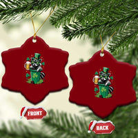 Funny St.Patrick's Day Raccoon Ceramic Ornament Patrick Drinking Irish - Wonder Print Shop