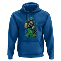 Funny St.Patrick's Day Raccoon Hoodie Patrick Drinking Irish