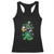 Funny St.Patrick's Day Raccoon Racerback Tank Top Patrick Drinking Irish
