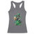 Funny St.Patrick's Day Raccoon Racerback Tank Top Patrick Drinking Irish