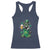 Funny St.Patrick's Day Raccoon Racerback Tank Top Patrick Drinking Irish