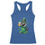 Funny St.Patrick's Day Raccoon Racerback Tank Top Patrick Drinking Irish