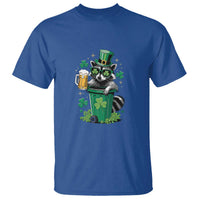 Funny St.Patrick's Day Raccoon T Shirt Patrick Drinking Irish